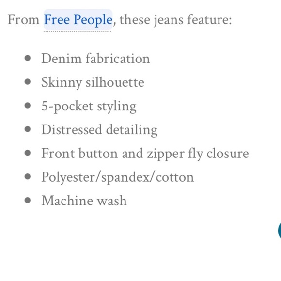 FREE PEOPLE BLOWN OUT KNEE HIGH WAISTED SKINNY JEAN DARK WASH BUTTERY SOFT SZ 31 - Picture 10 of 16